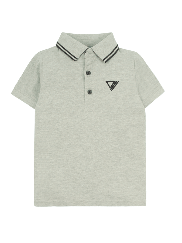 stone harbor BOY'S GREY TWIN TIPPED POLO SHIRT