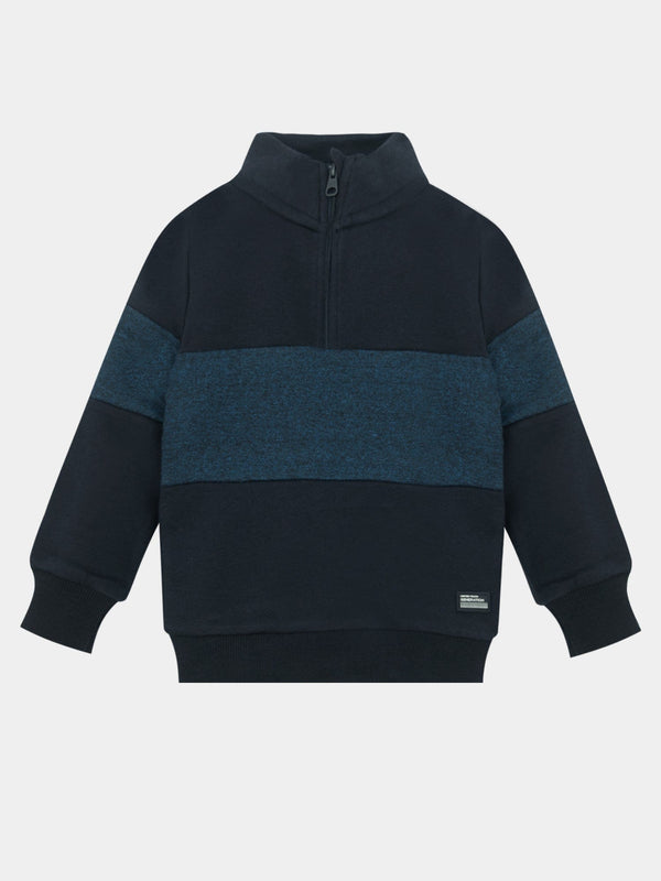 stone harbor BOY'S NAVY FLEECE PANELED JACKET