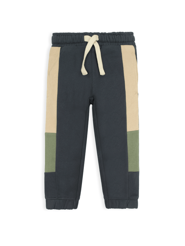 stone harbor BOY'S NAVY FLEECE PANELED JOGGER