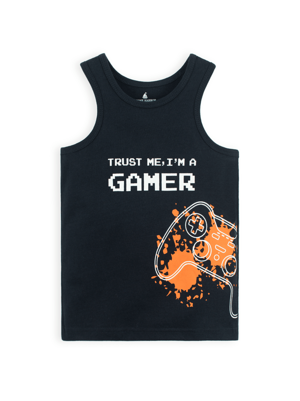 stone harbor BOY'S NAVY GAMER VEST