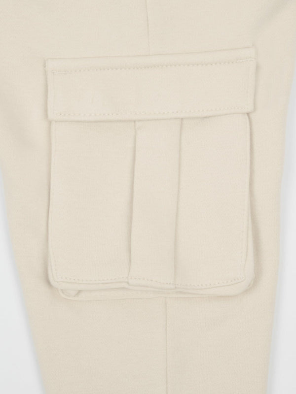 Stone Harbor BOY'S OFF WHITE FLEECE CARGO JOGGER