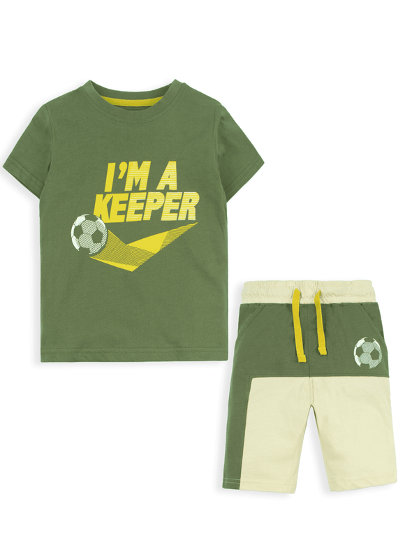 stone harbor BOY'S OLIVE GRAPHIC TRACKSUIT