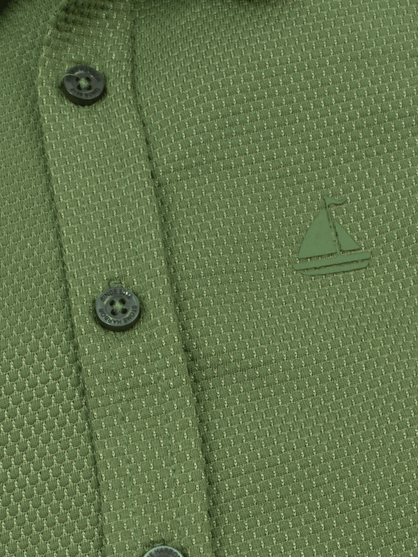 Stone Harbor BOY'S OLIVE POPCORN CASUAL SHIRT