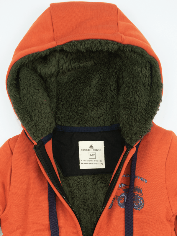 Stone Harbor BOY'S PREMIUM ORANGE FUR HOODIE