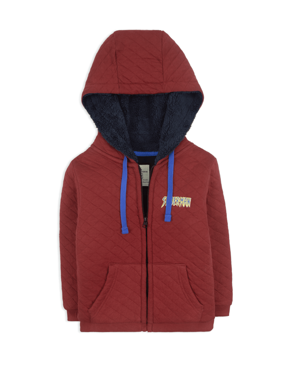 stone harbor BOY'S PREMIUM RED FUR HOODIE