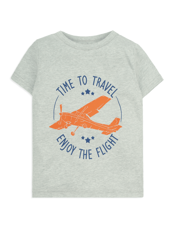 stone harbor BOY'S TEXTURED GREY EXPLORER T-SHIRT