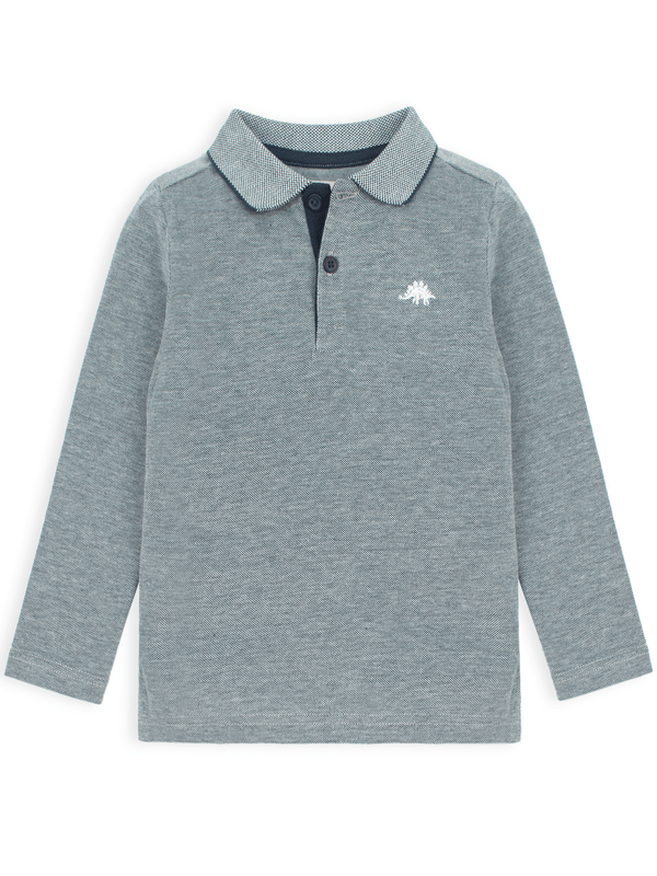 stone harbor BOY'S TEXTURED LONG SLEEVES POLO