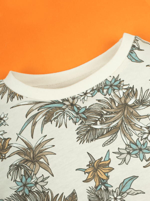 Stone Harbor GIRL'S AOP BEIGE TRACK SUIT