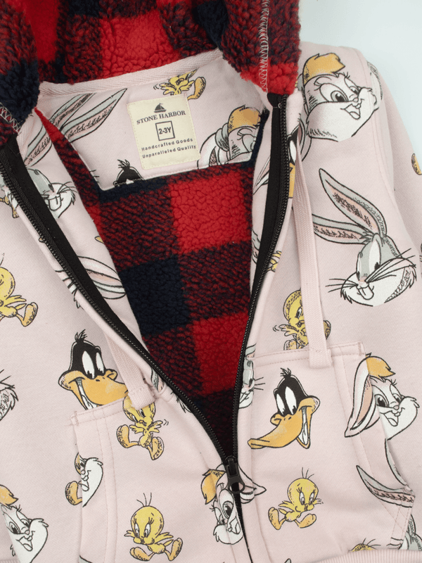 Stone Harbor GIRL'S AOP HEAVY FUR HOODIE