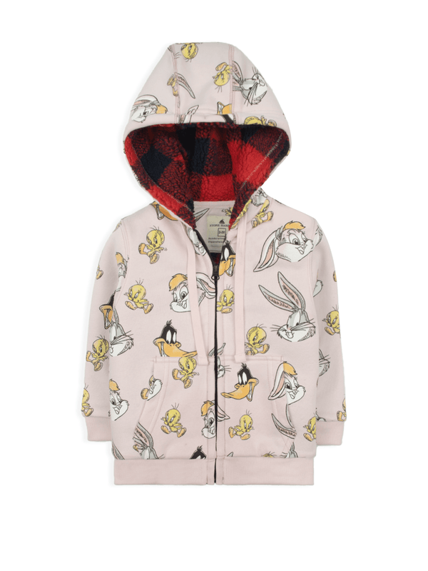 stone harbor GIRL'S AOP HEAVY FUR HOODIE