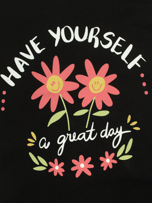 Stone Harbor GIRL'S BOLD BLACK GRAPHIC T-SHIRT