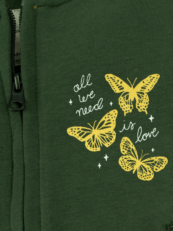 Stone Harbor GIRL'S D.GREEN FLEECE JACKET