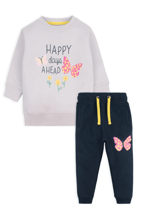 stone harbor GIRL'S FLEECE HAPPY DAYS TRACKSUIT