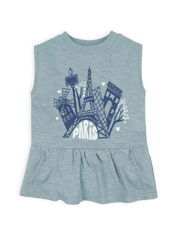 stone harbor GIRL'S GRAPHIC SLEEVELESS TOP