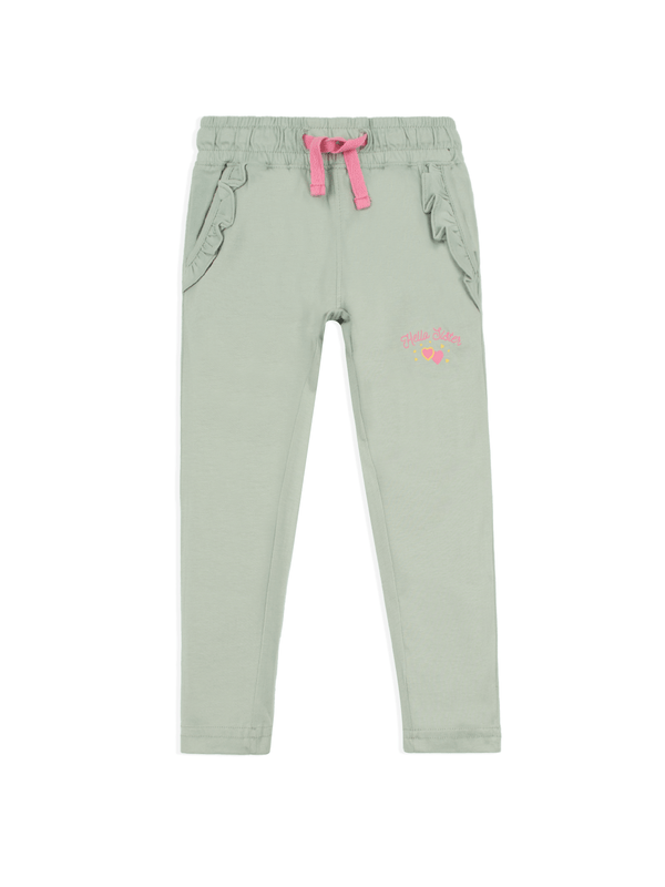 stone harbor GIRL'S GREY RUFFLED JOGGER