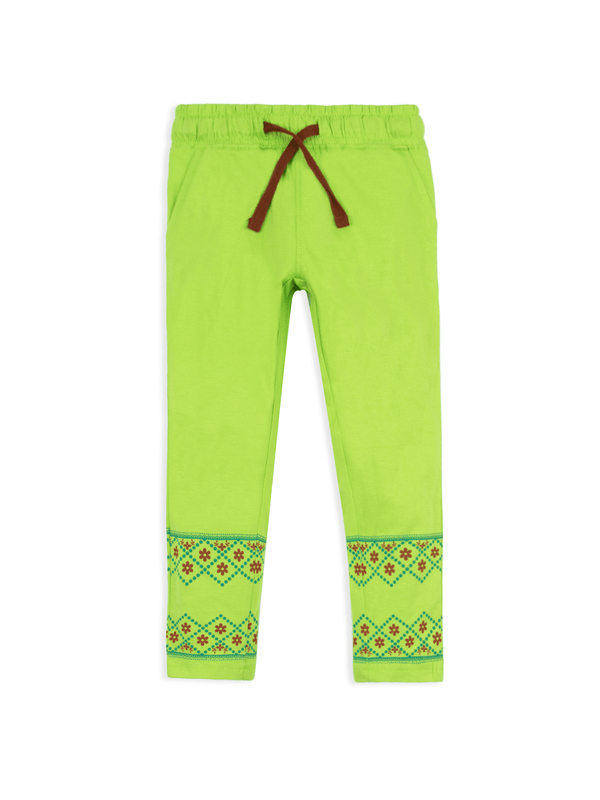 stone harbor GIRL'S LIME JOGGER TROUSER