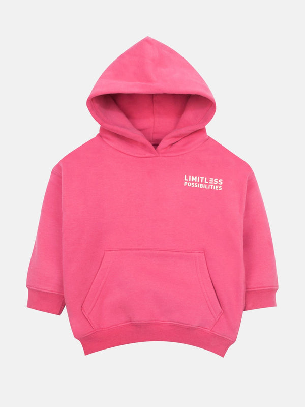 stone harbor GIRL'S LIMITLESS PINK FLEECE HOODIE