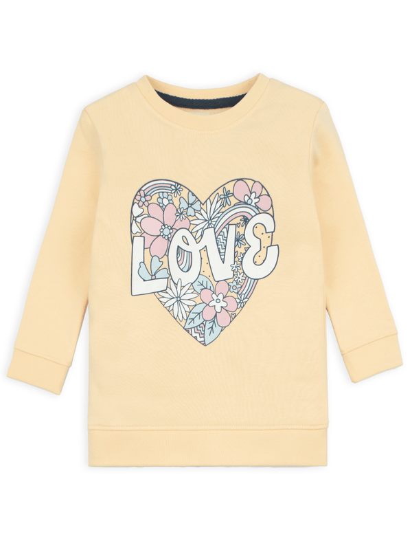 stone harbor GIRL'S PEACH LOVE GRAPHIC SWEATSHIRT