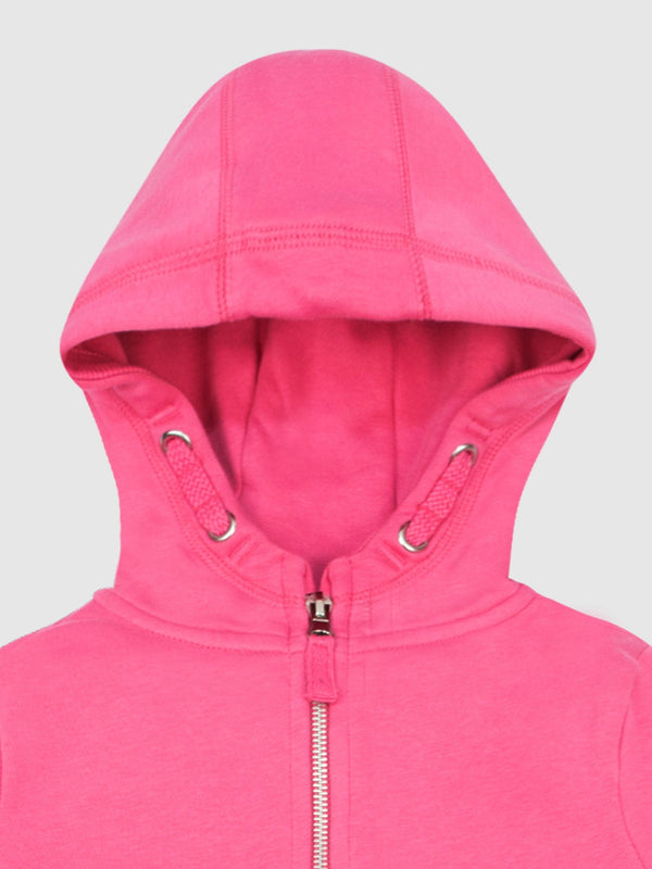 Stone Harbor GIRL'S PINK FLEECE ZIP THROUGH HOODIE