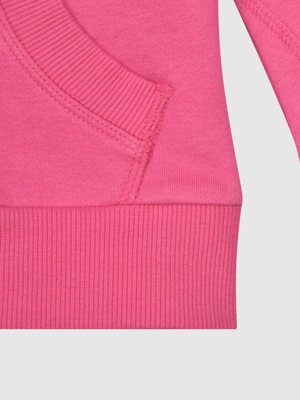 Stone Harbor GIRL'S PINK FLEECE ZIP THROUGH HOODIE