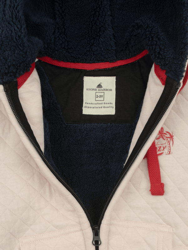 Stone Harbor GIRL'S PINK HEAVY FUR HOODIE