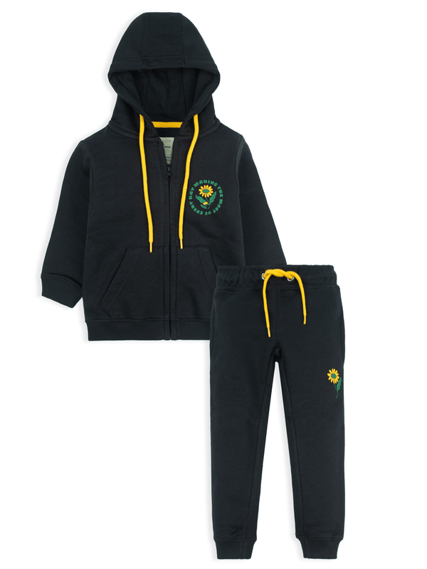 stone harbor GIRL'S PREMIUM NAVY FLEECE TRACKSUIT