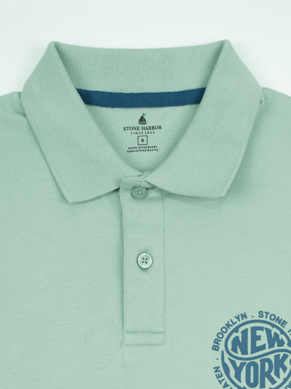 Stone Harbor MEN'S AESTHETIC AQUA POLO SHIRT