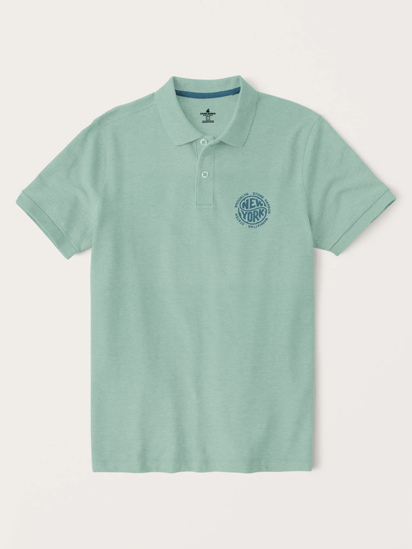 stone harbor MEN'S AESTHETIC AQUA POLO SHIRT