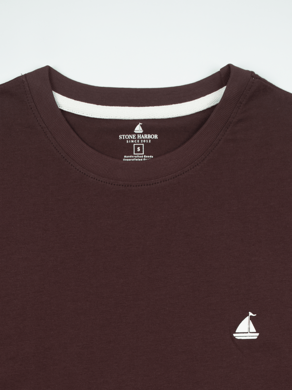 Stone Harbor MEN'S BASIC BURGUNDY T-SHIRT