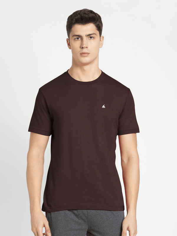 stone harbor MEN'S BASIC BURGUNDY T-SHIRT