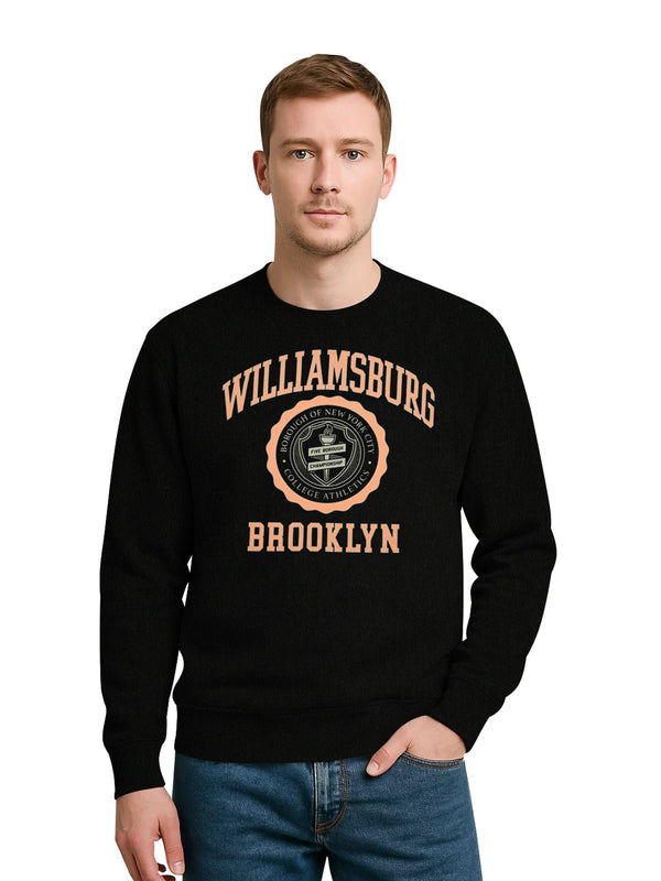 stone harbor MEN'S BLACK FLEECE GRAPHIC SWEATSHIRT