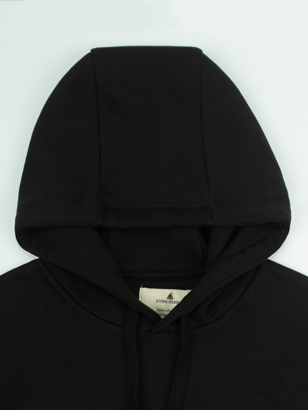 Stone Harbor MEN'S BLACK FLEECE PULL OVER HOODIE