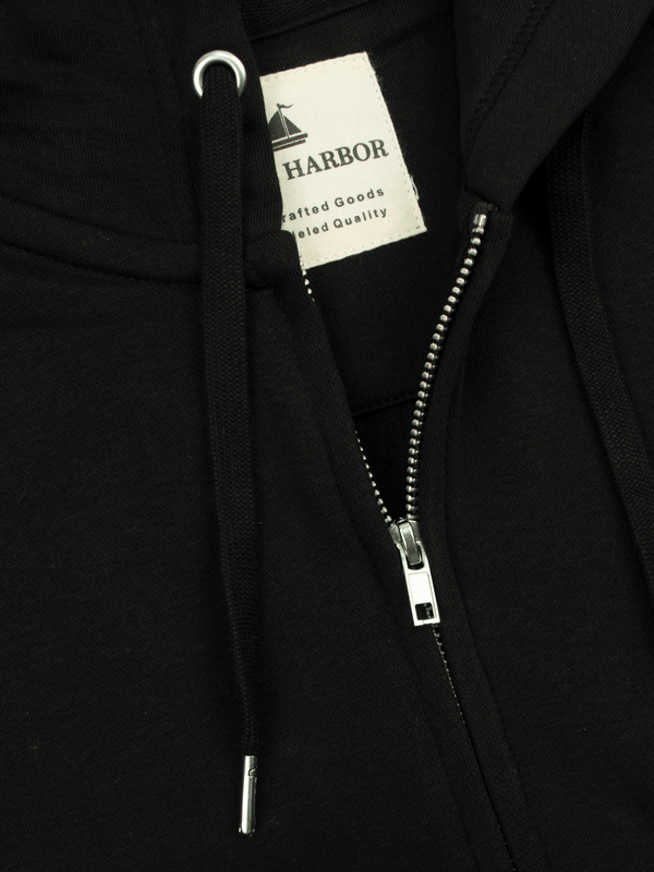 Stone Harbor MEN'S BLACK FLEECE ZIPPER HOODIE