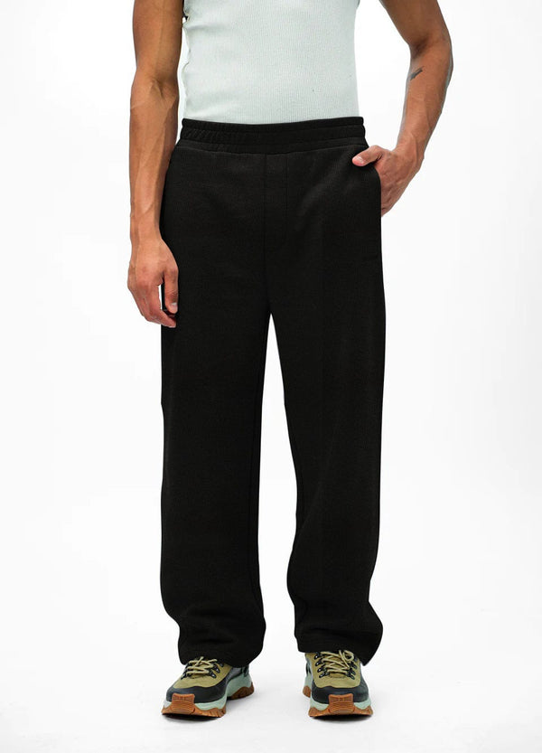 stone harbor MEN'S BLACK WAFFLE JOGGER TROUSER