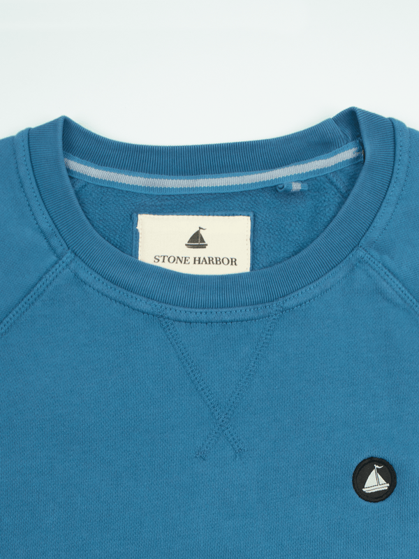 Stone Harbor MEN'S BLUE FLEECE RAGLAN SWEATSHIRT