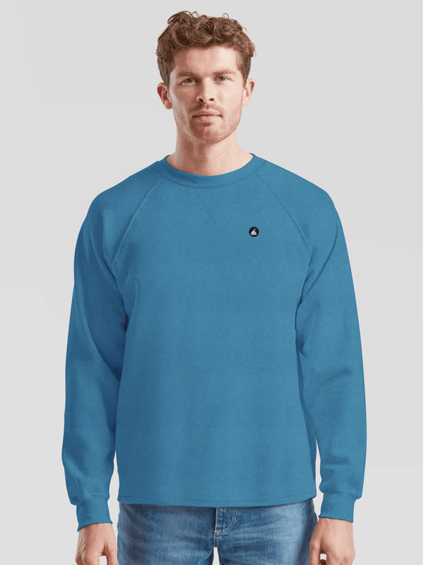 stone harbor MEN'S BLUE FLEECE RAGLAN SWEATSHIRT
