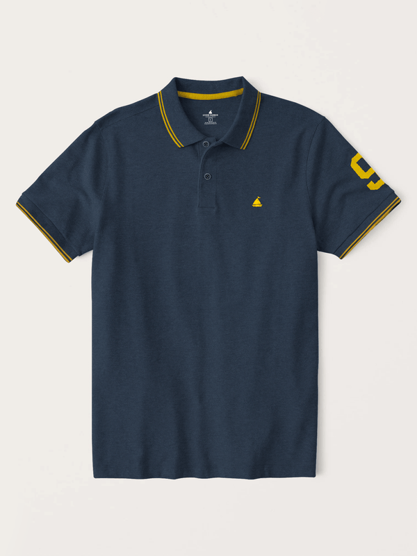 stone harbor MEN'S BLUE SIGNATURE POLO