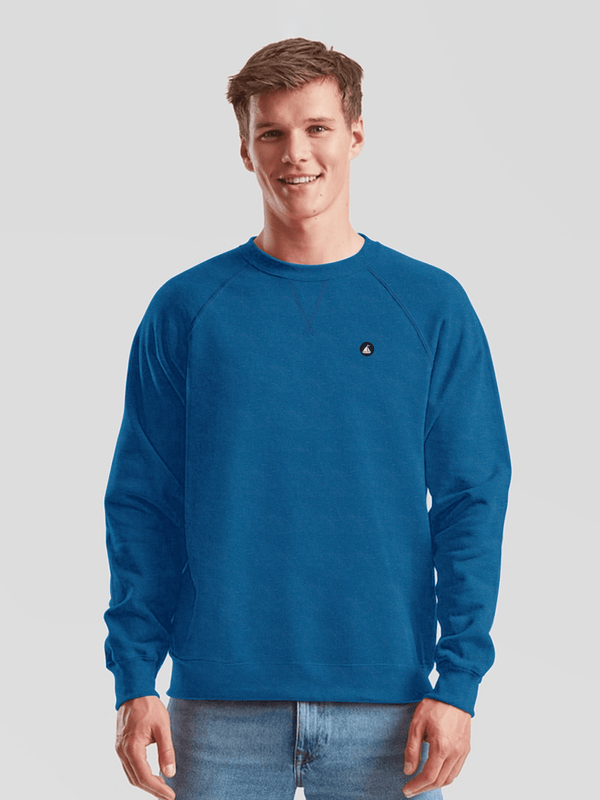 stone harbor MEN'S BLUE TERRY RAGLAN SWEATSHIRT