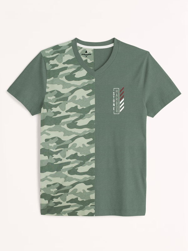 stone harbor MEN'S CAMO BLOCK T-SHIRT