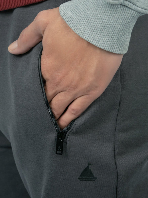 Stone Harbor MEN'S CHARCOAL ZIPPED CARGO JOGGER