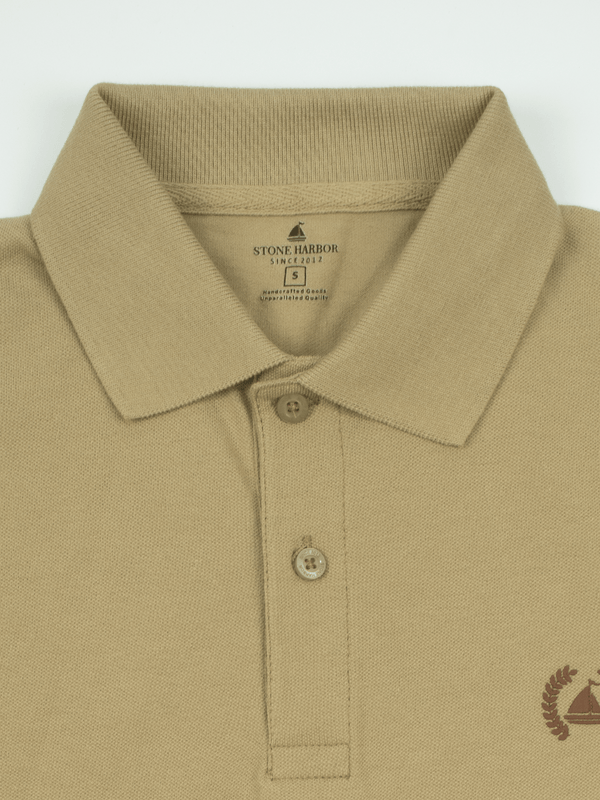 Stone Harbor MEN'S CLASSIC CAMEL POLO SHIRT