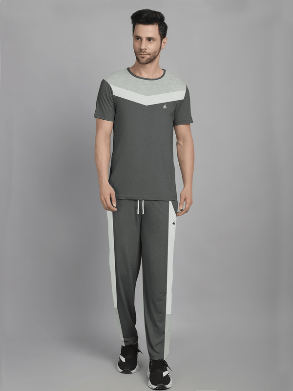 stone harbor MEN'S COLORBLOCK CHARCOAL TRACKSUIT
