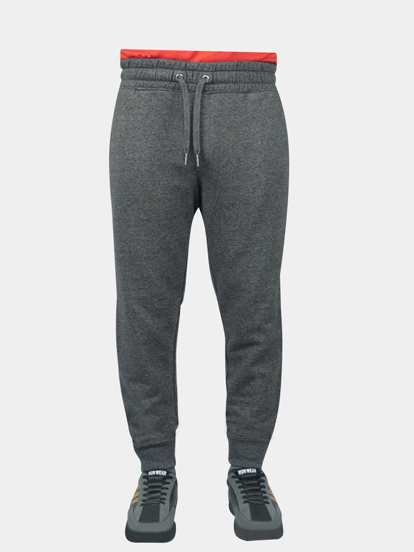 stone harbor MEN'S D.GREY TEXTURED FLEECE JOGGER