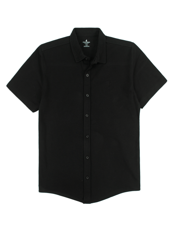 stone harbor MEN'S ELITE BLACK CASUAL SHIRT