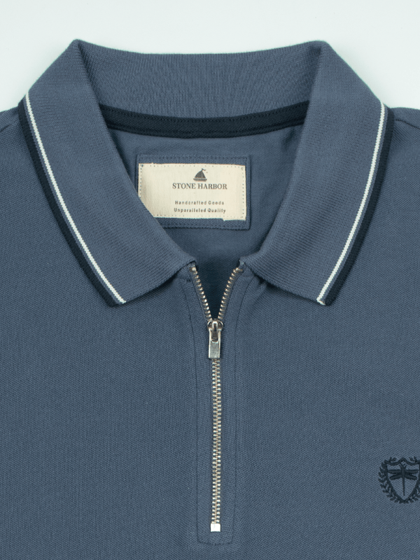 Stone Harbor MEN'S EXCLUSIVE ZIPPERED POLO SHIRT