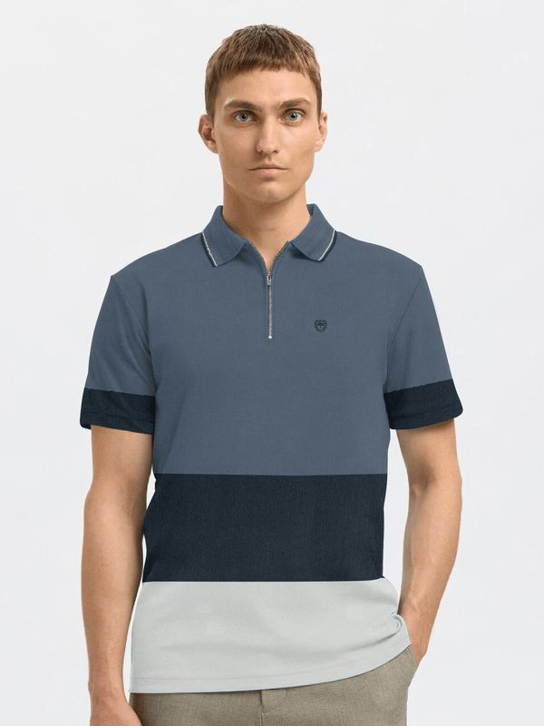 stone harbor MEN'S EXCLUSIVE ZIPPERED POLO SHIRT