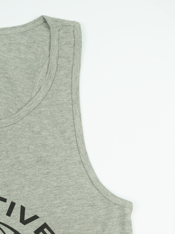 Stone Harbor MEN'S GREY GRAPHIC GYM VEST