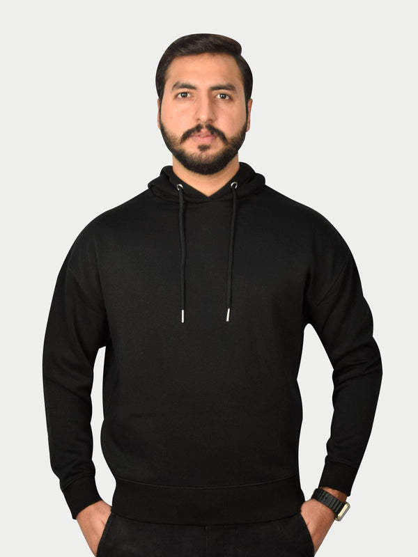 Stone Harbor MEN'S JET BLACK FLEECE HOODIE