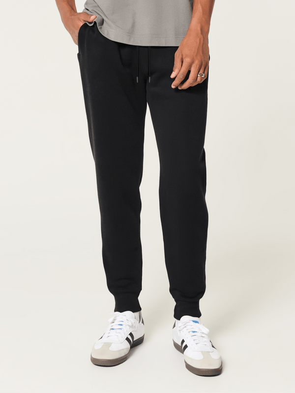stone harbor MEN'S JET BLACK FLEECE SWEAT PANT