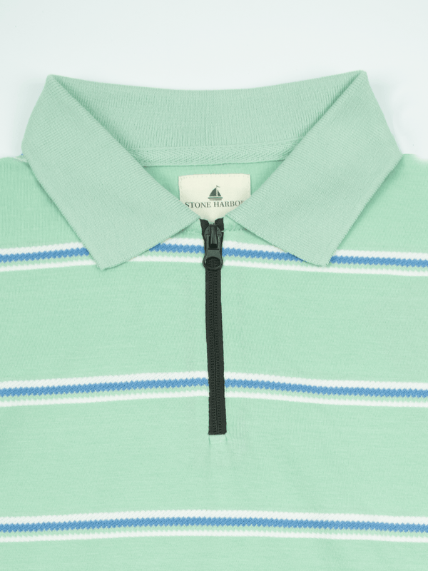Stone Harbor MEN'S KNITTED STRIPER POLO SHIRT